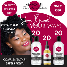 Load image into Gallery viewer, BUILD YOUR BUSINESS TODAY For Under $400 with this SIMPLE 60 PIECE STARTER KIT - 20 Shampoo, 20 Conditioner,and 20 Growth Oils